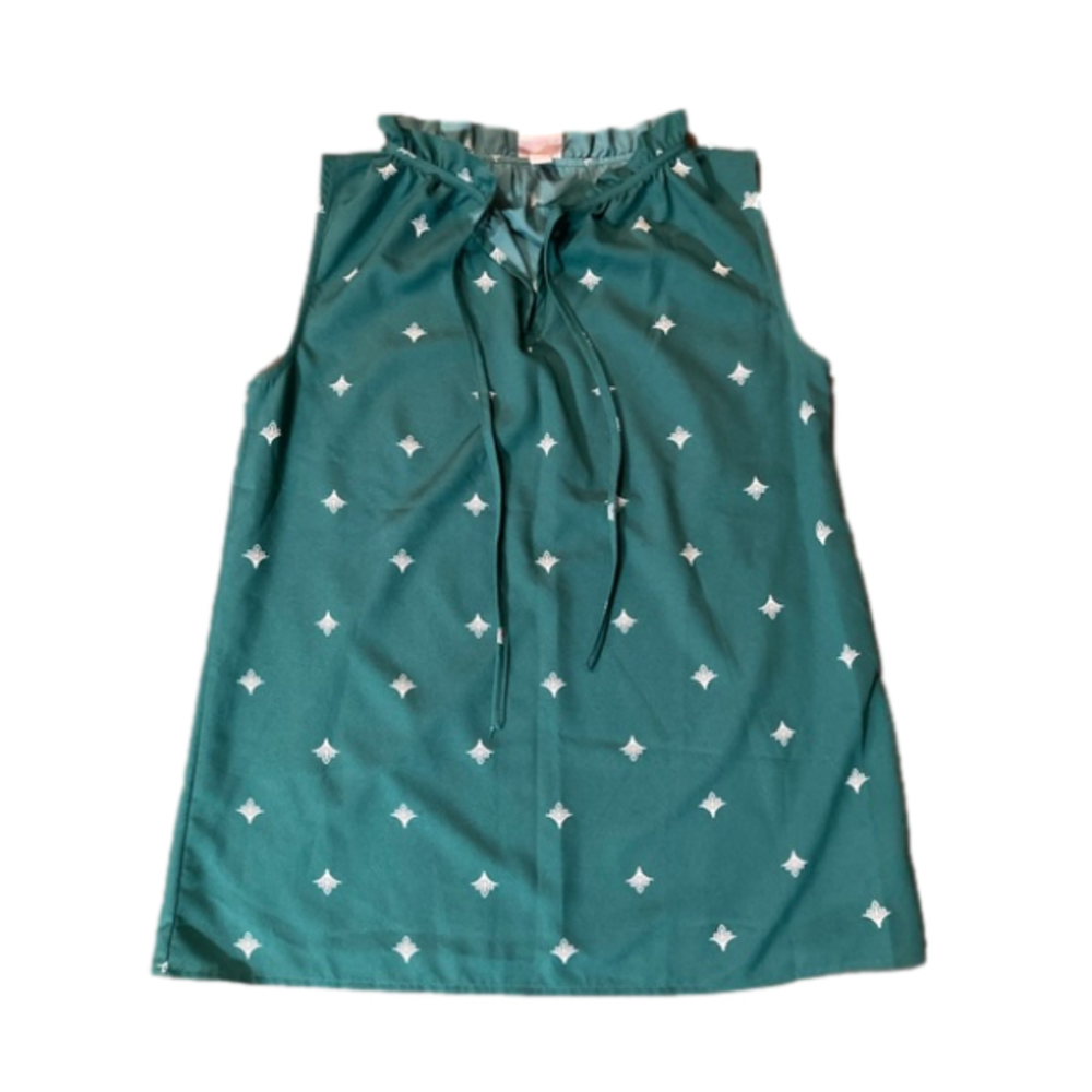 Women’s Teal Sleeveless Blouse XS